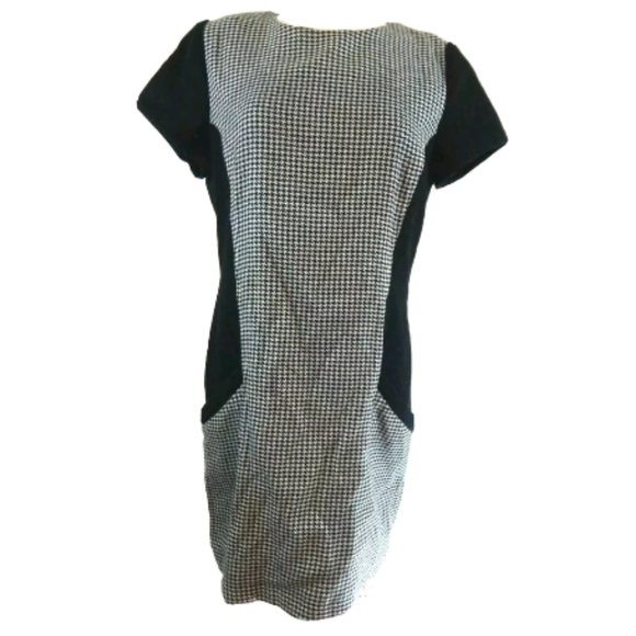 dogtooth shift dress